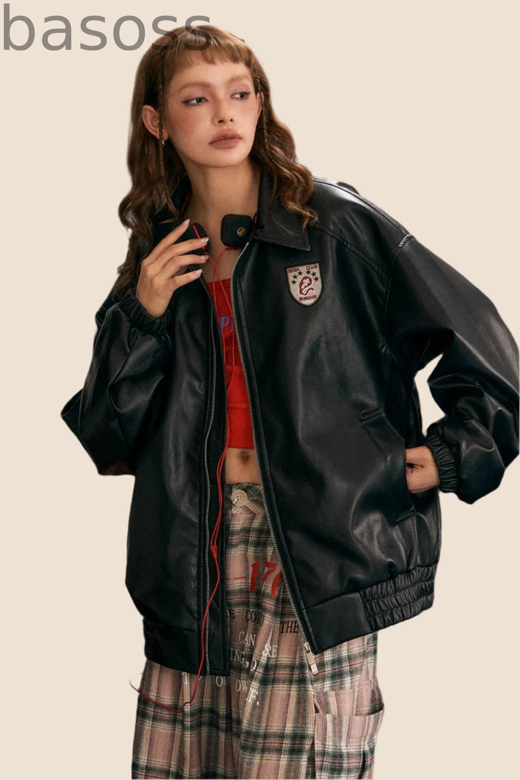 American Retro PU Biker Jacket