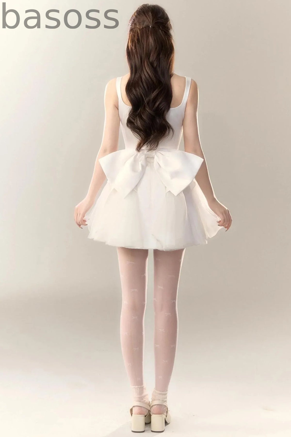 Swan Dance Mesh Panelled Slip Dress