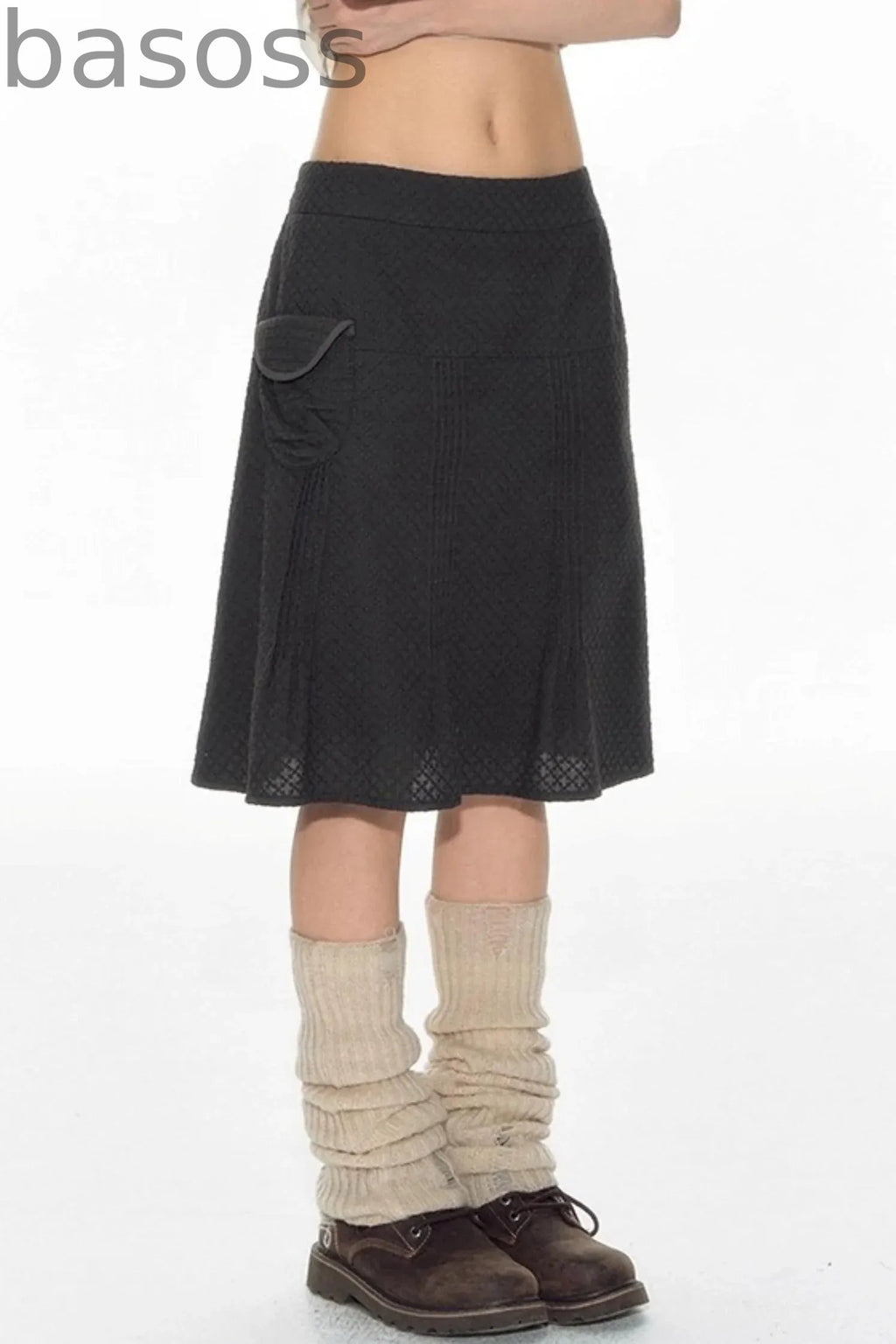 Checked Sleeveless One-Shoulder Shirt Set-Up