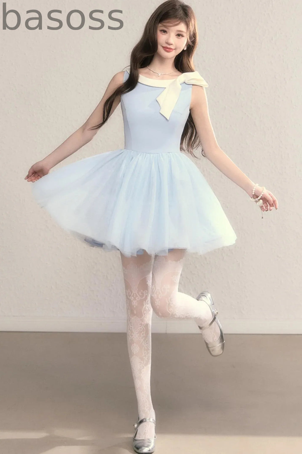 Blue Cinderella Mesh Princess Dress