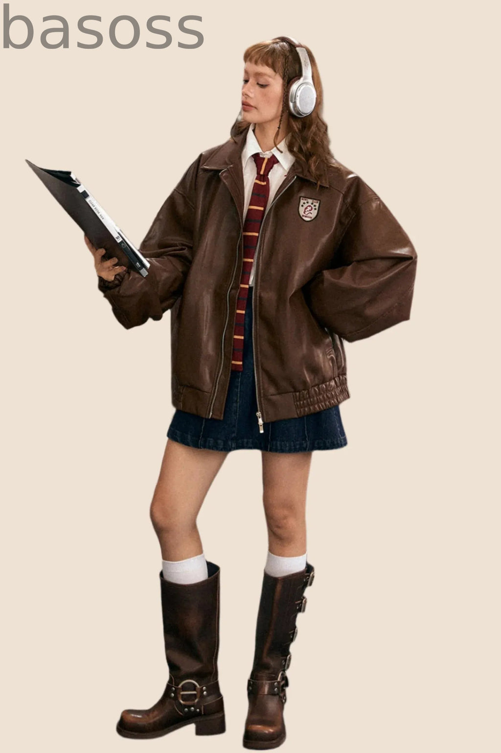 American Retro PU Biker Jacket