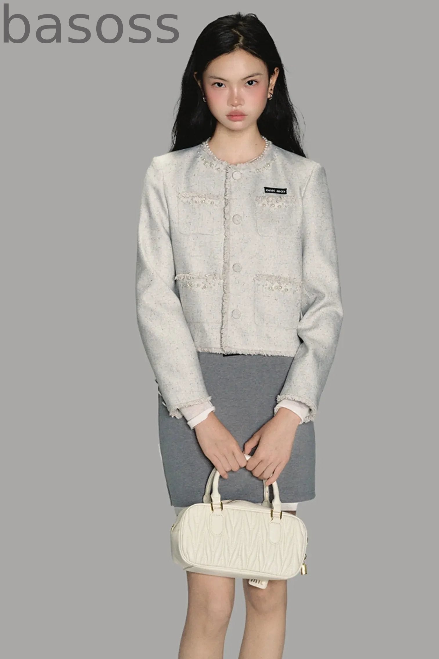 Small Fragrance Pearl Beaded Jacket