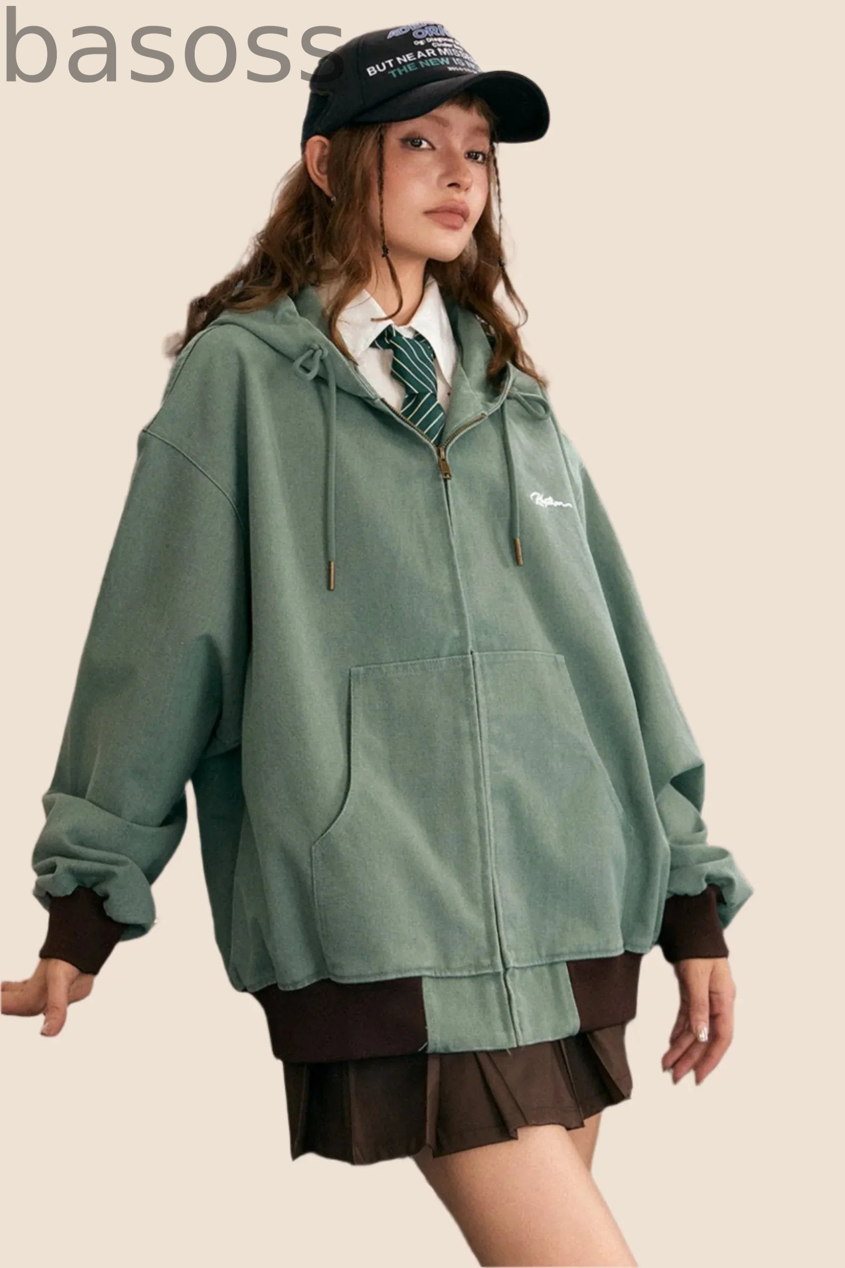 Hooded Retro Distressed Jacket