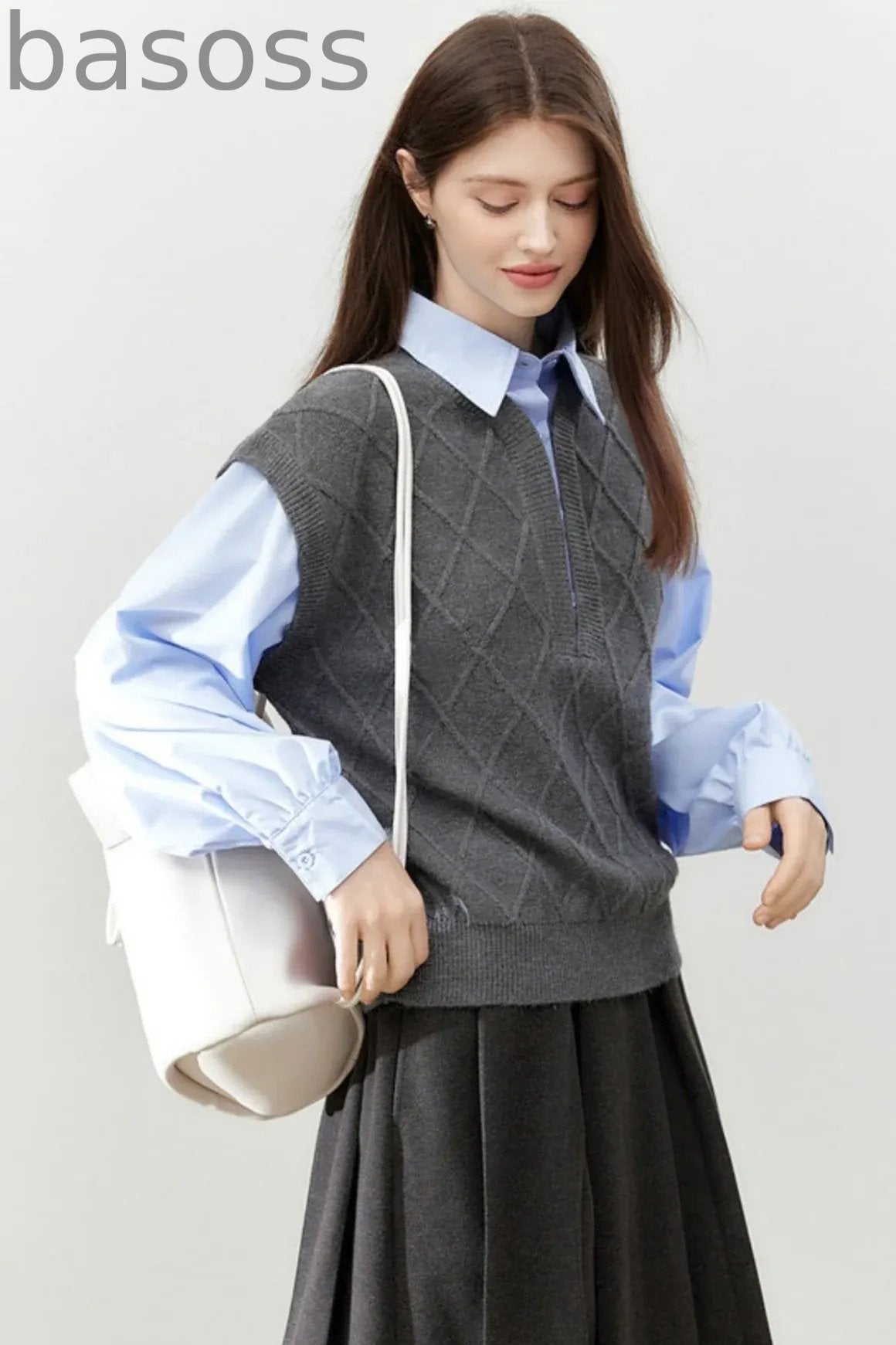 Stitching Fake Two-Piece Vest
