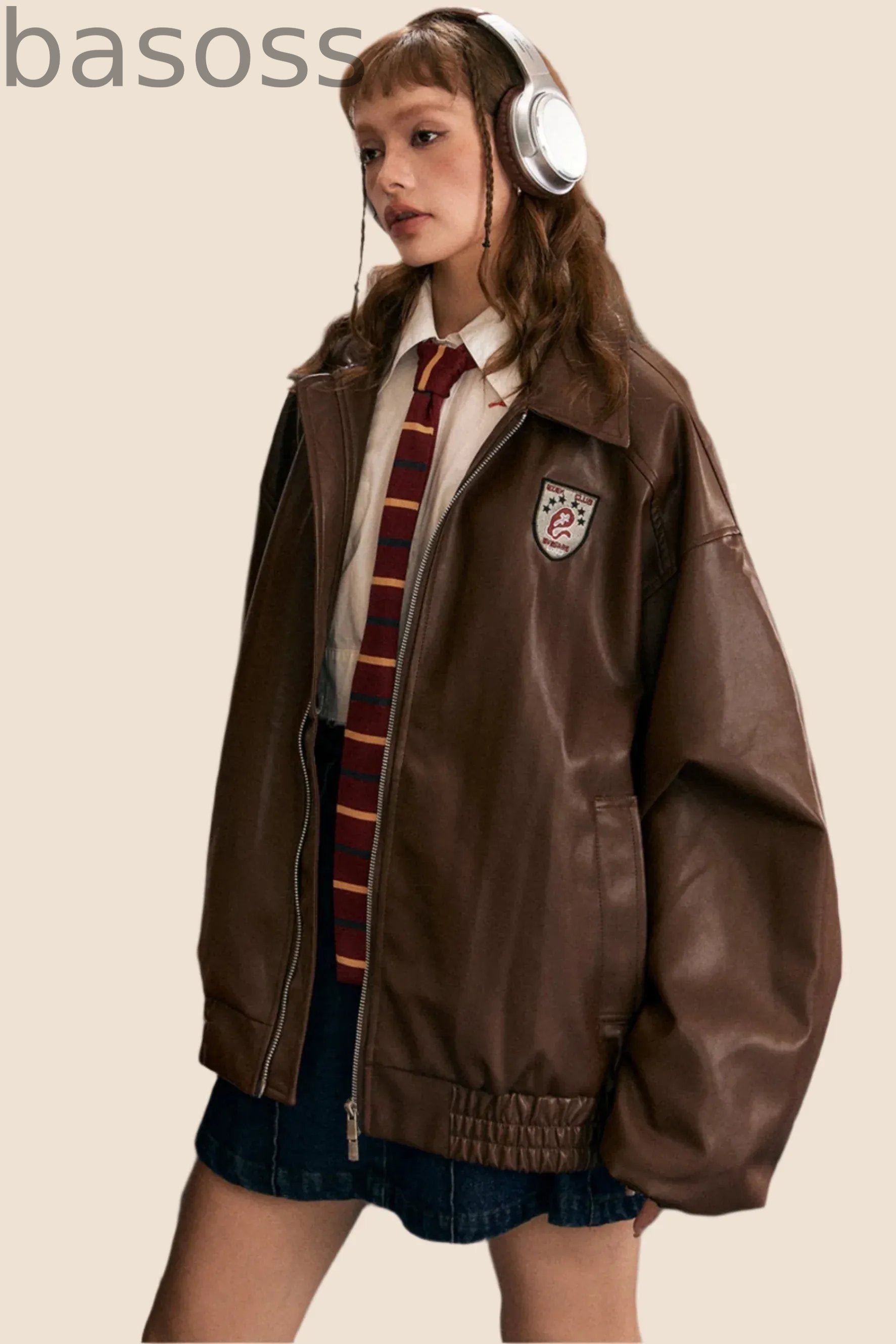 American Retro PU Biker Jacket