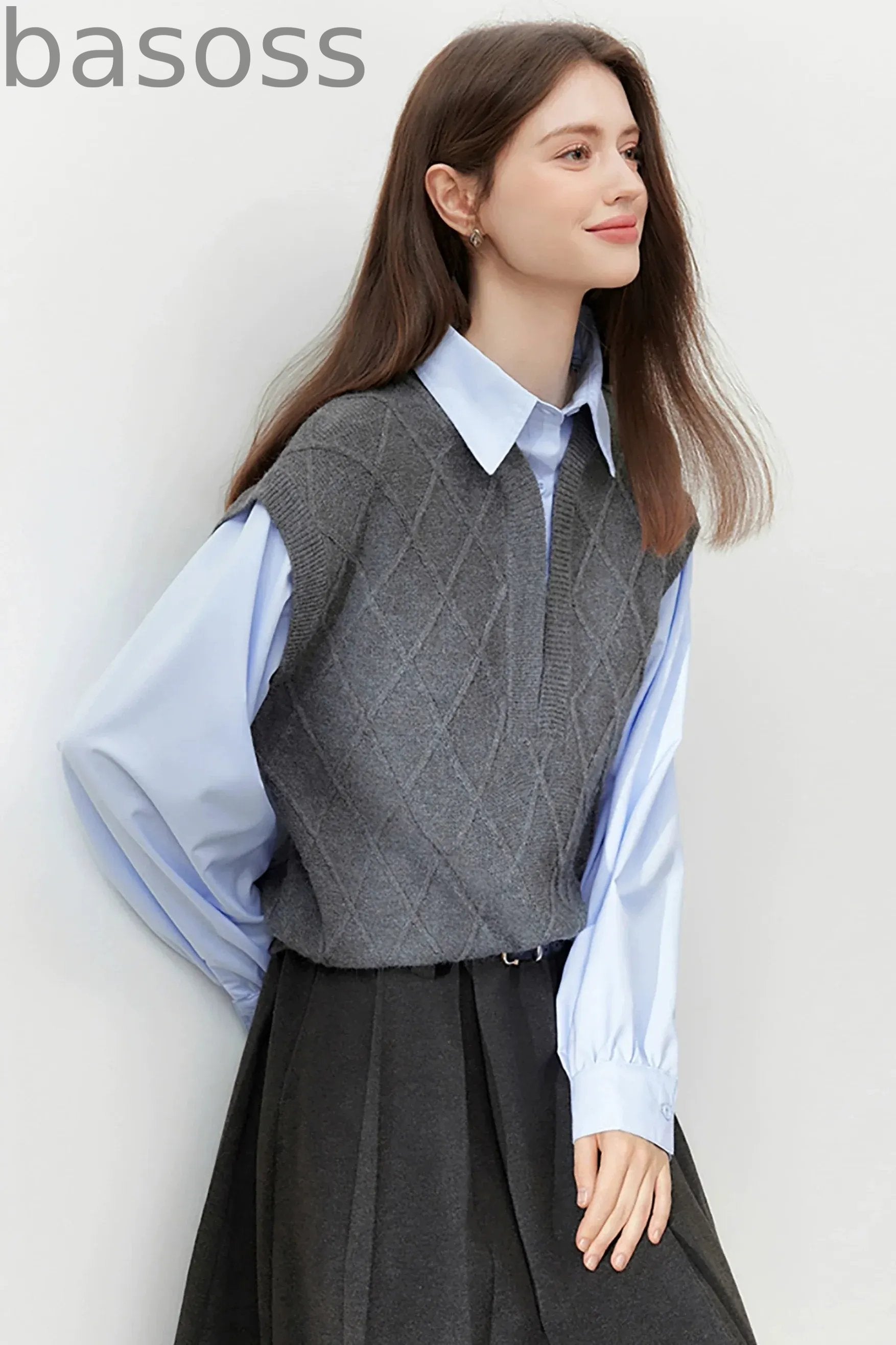 Stitching Fake Two-Piece Vest