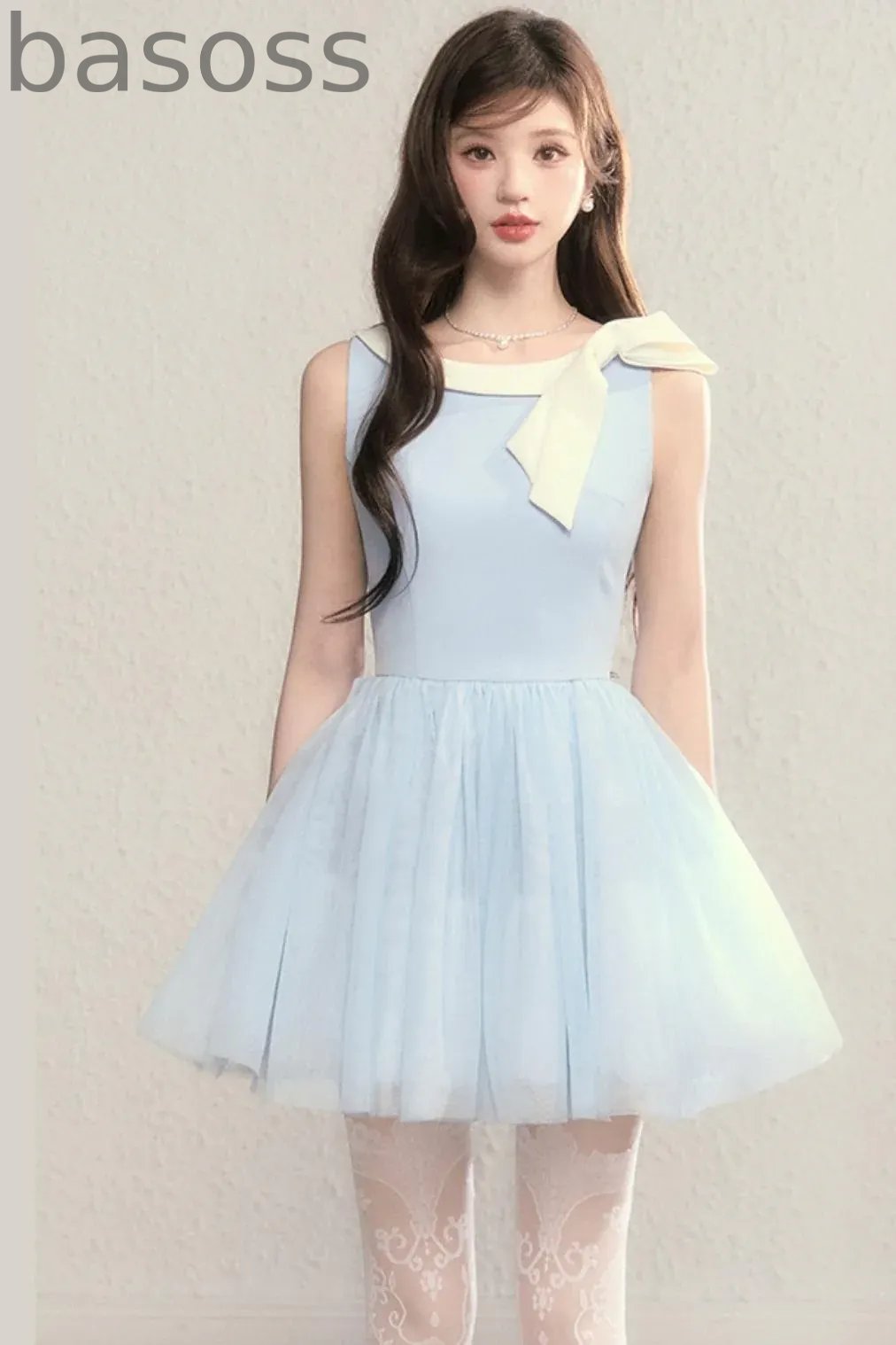 Blue Cinderella Mesh Princess Dress