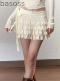 Industrial Strap Bow A-Line Skirt Set