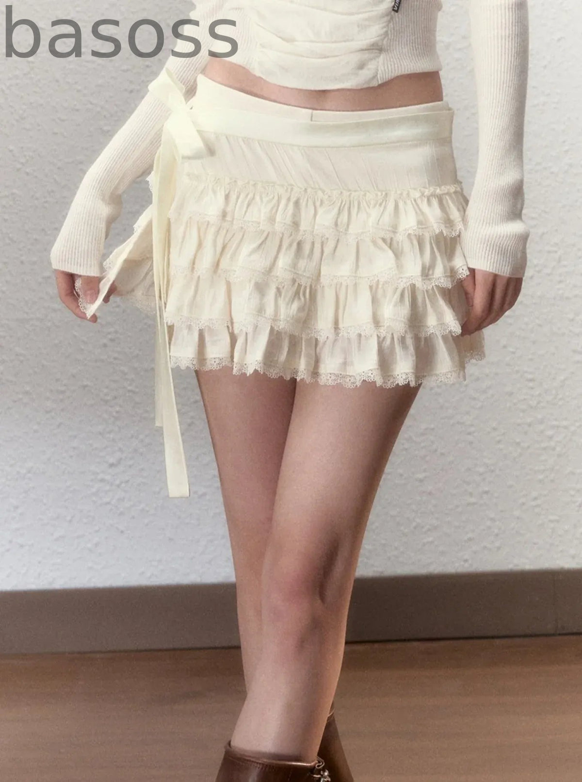 Industrial Strap Bow A-Line Skirt Set