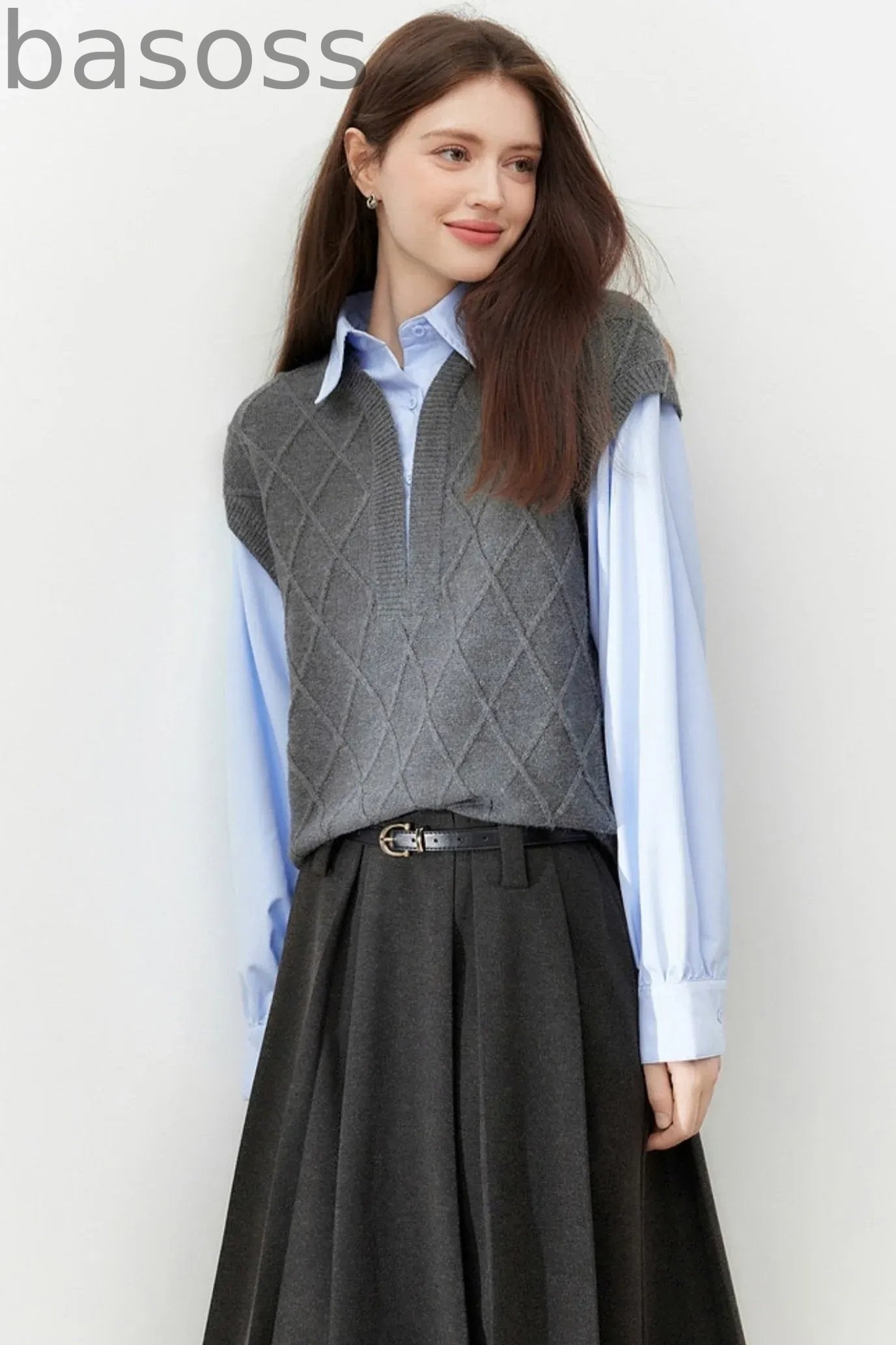 Stitching Fake Two-Piece Vest
