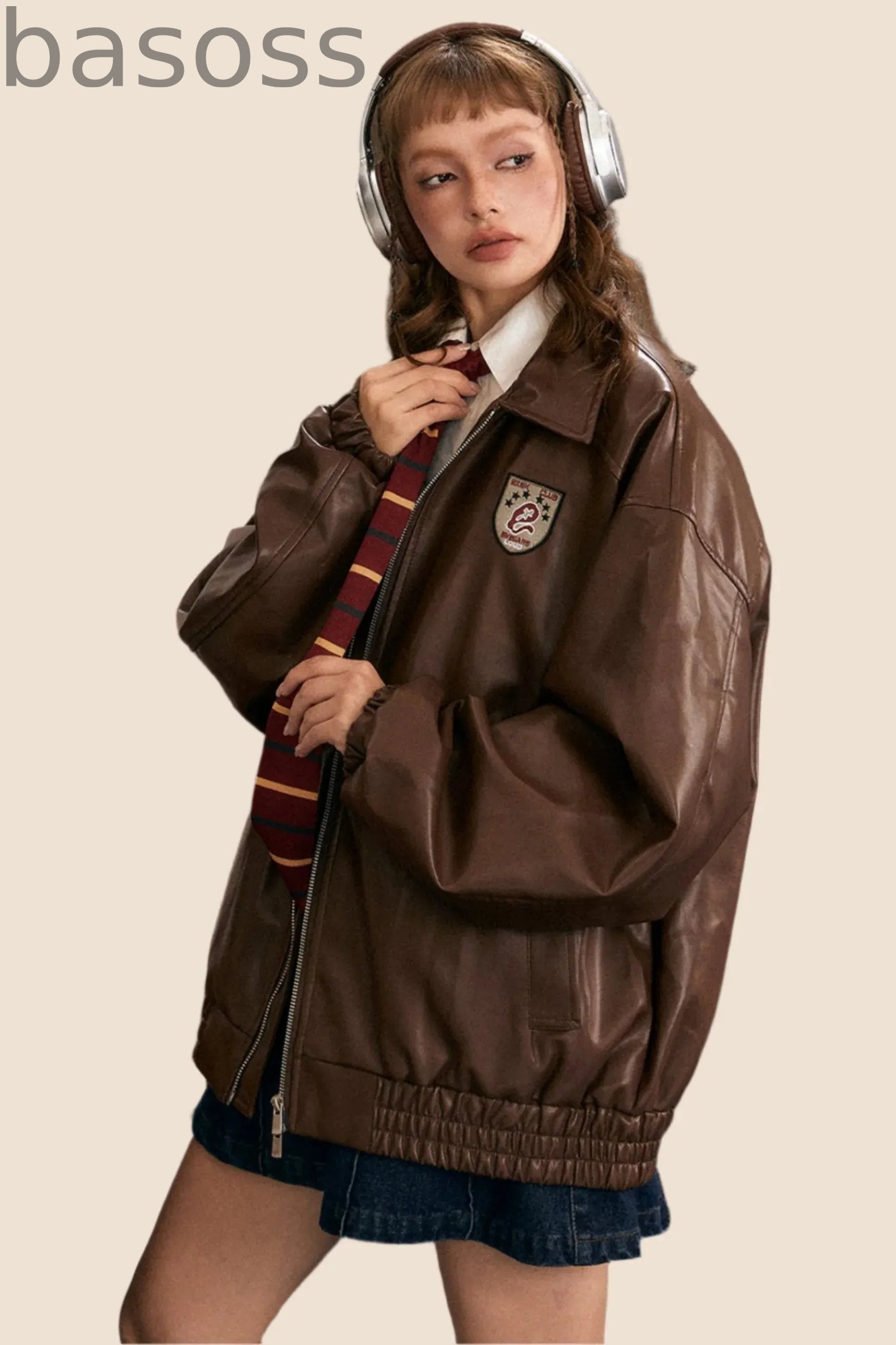 American Retro PU Biker Jacket